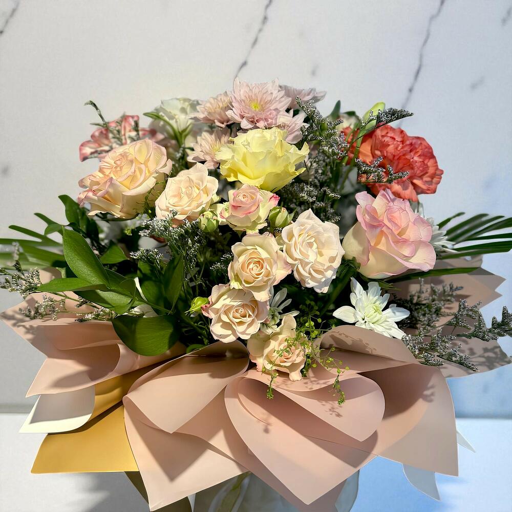 Pink flower box