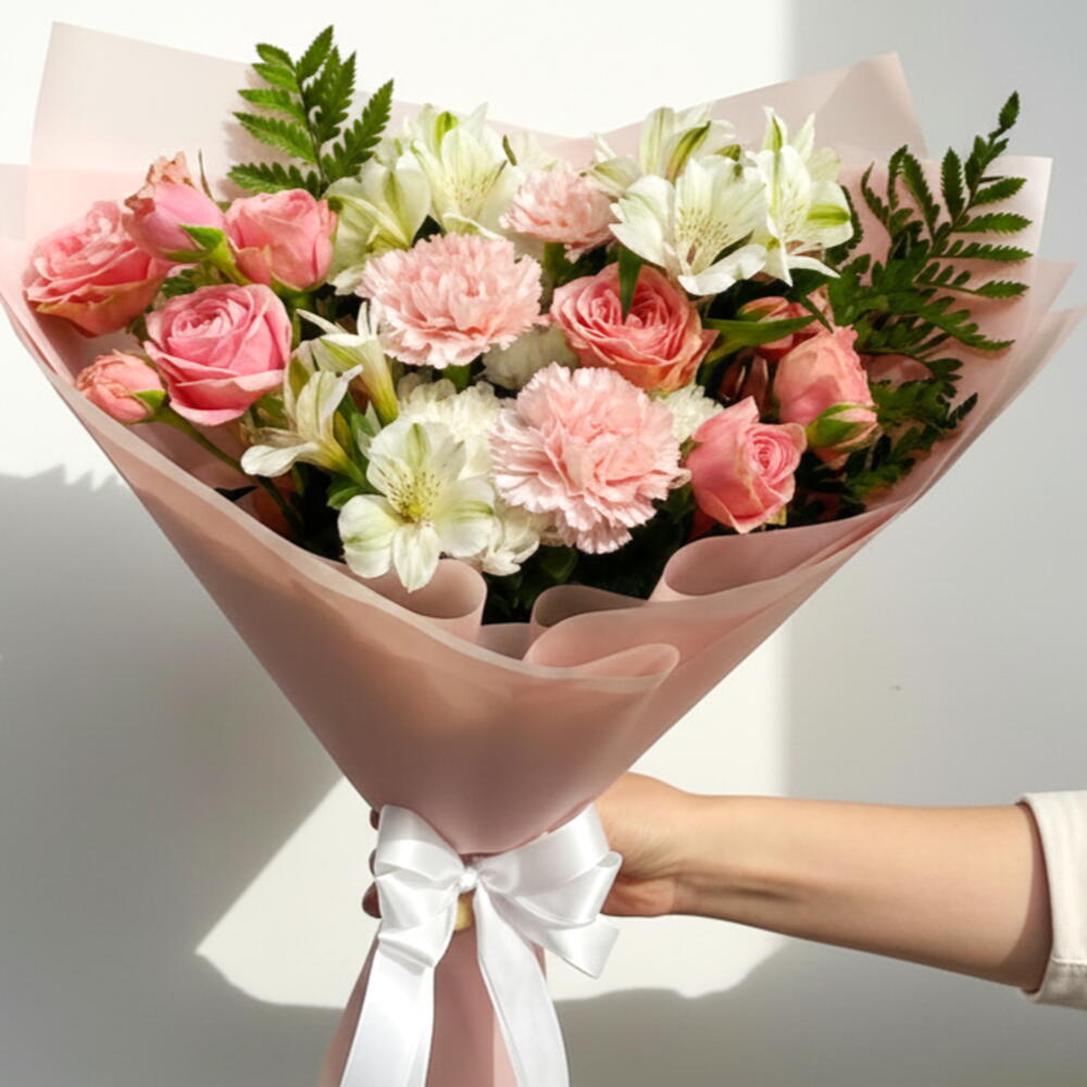 Petal Whisper – Pink White Bloom