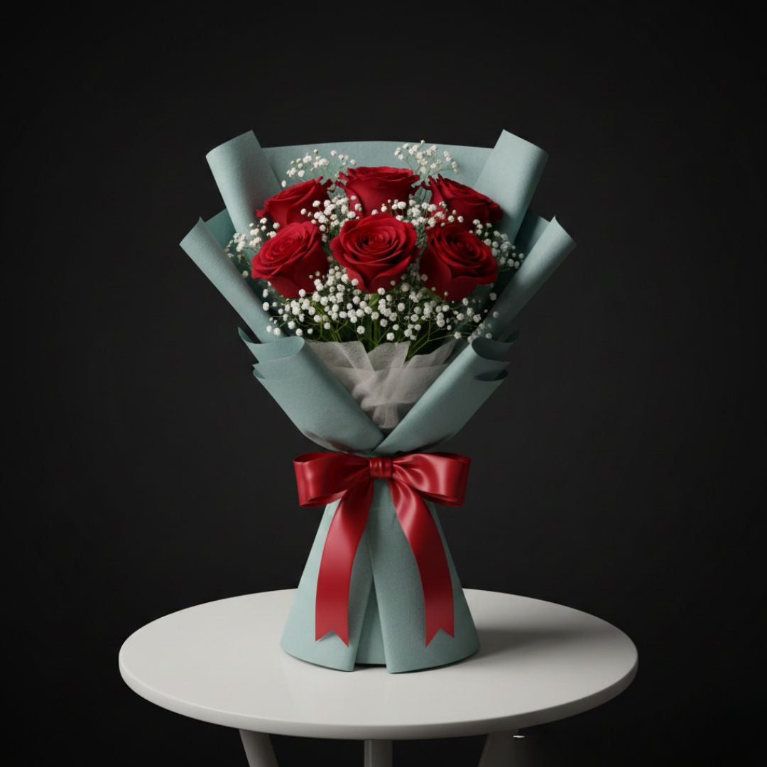 My Sweetheart 6 Red Roses