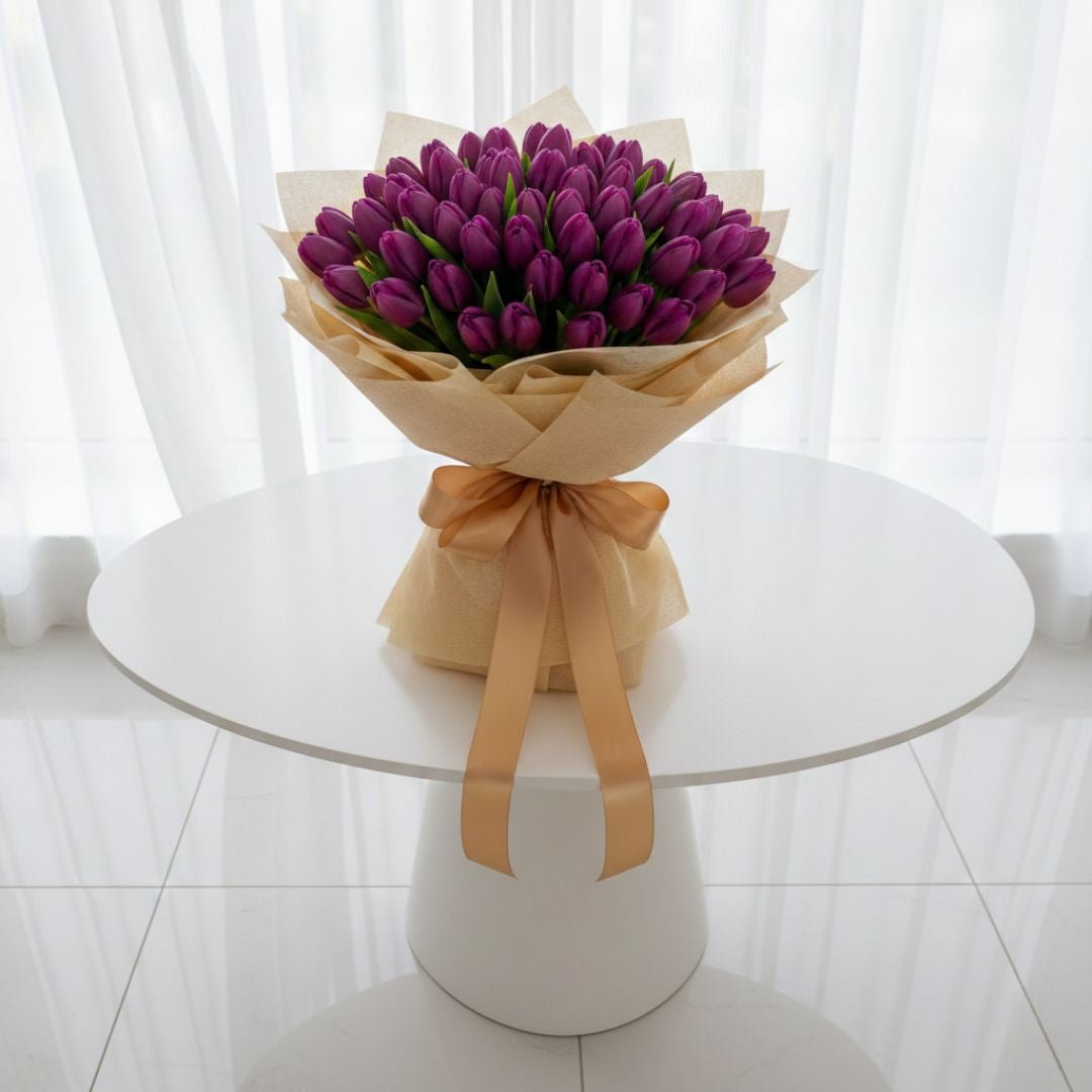 Royal Violet Tulip Bouquet