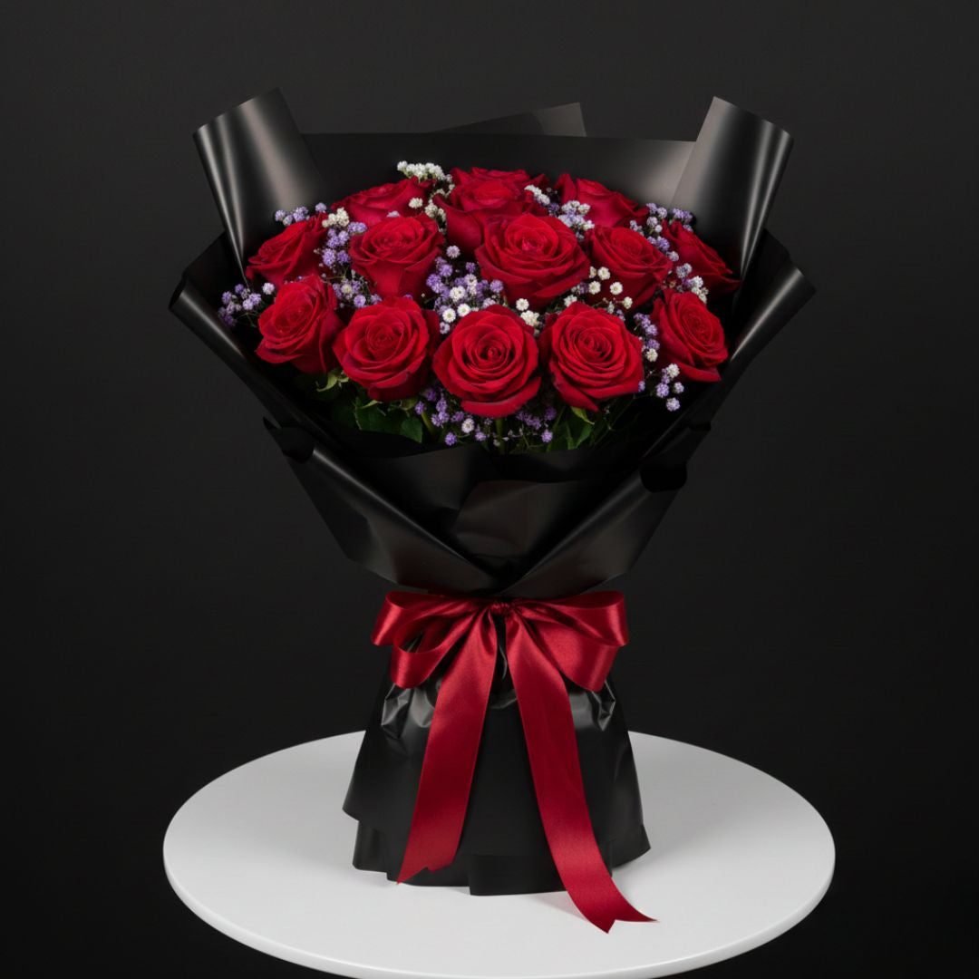 Valentine's Ruby Kiss Red Rose Bouquet