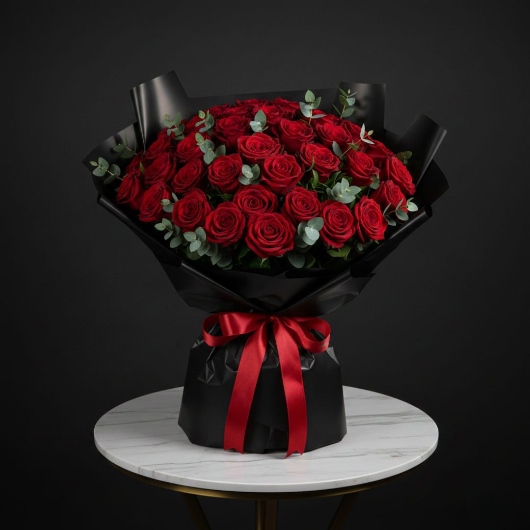 Valentine's Scarlet Desire Rose Bouquet