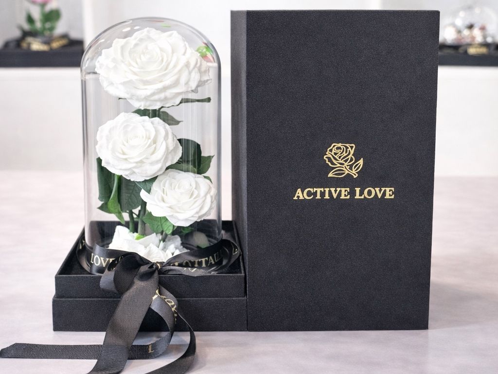 Ivory Trio Eternity Roses