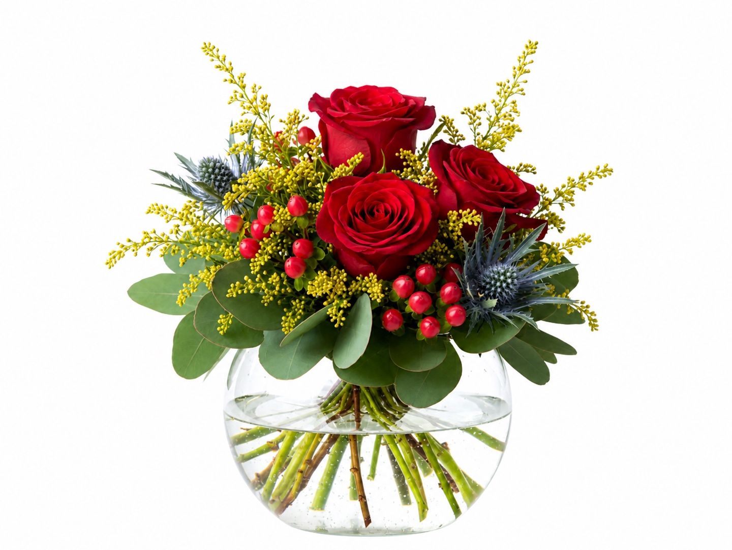 Crimson Elegance Vase Arrangement