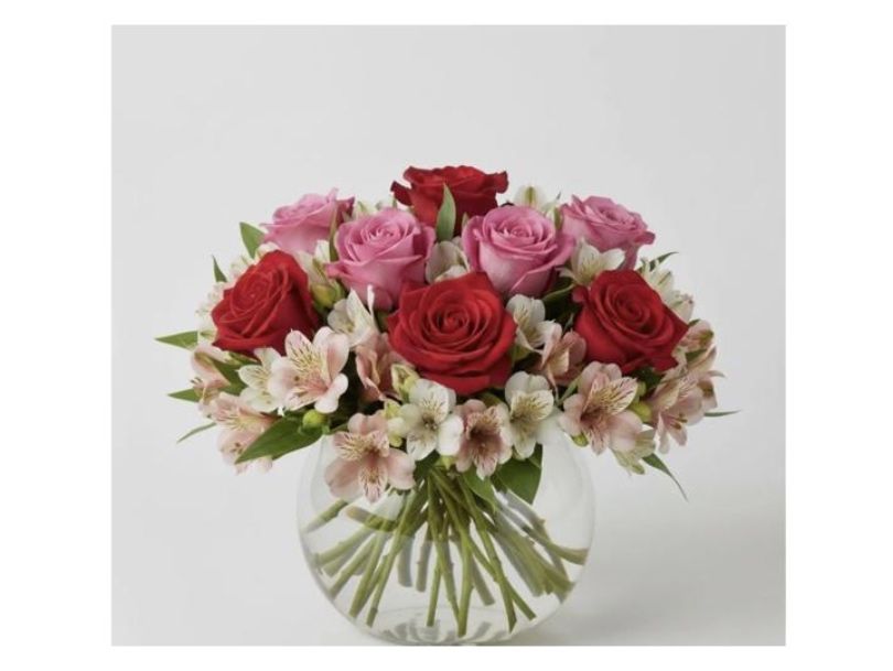 Rosy Harmony Vase Arrangement