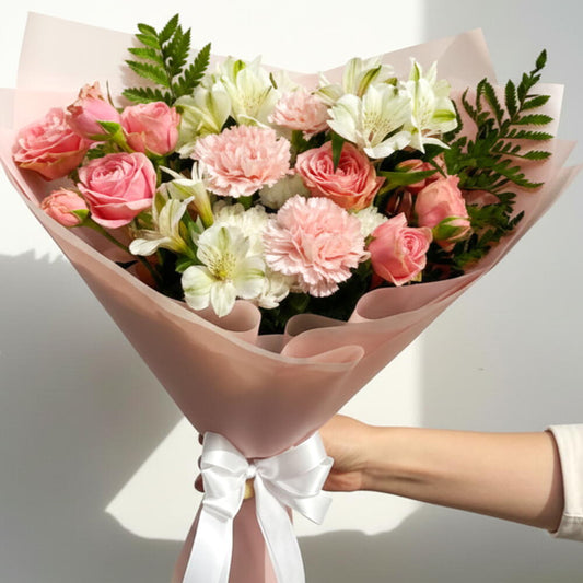 Petal Whisper – Pink   White Bloom
