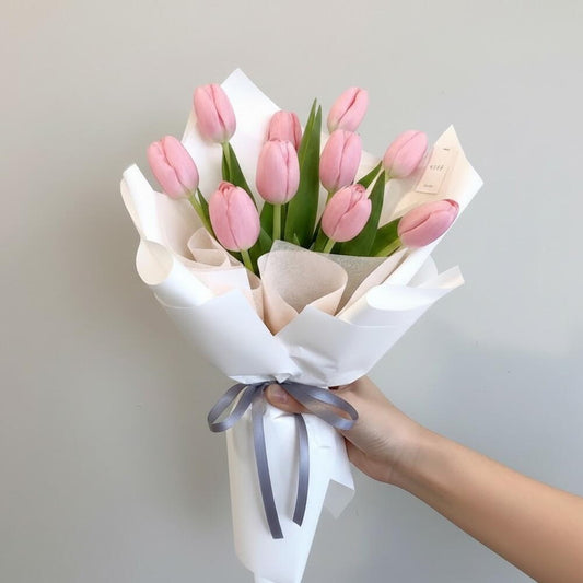 10 Pink Tulip Bouquet