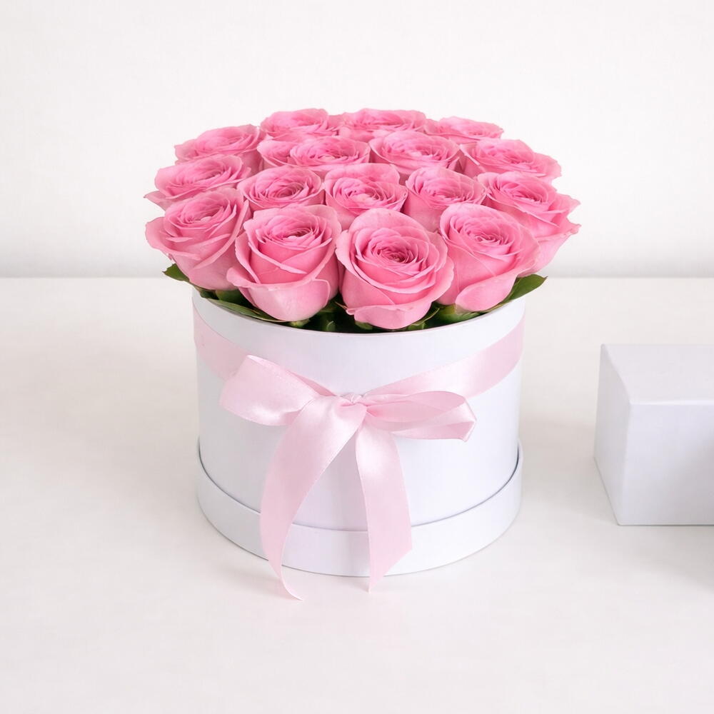 Pink Roses in Box