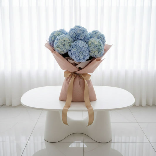 Azure Elegance Hydrangea Bouquet