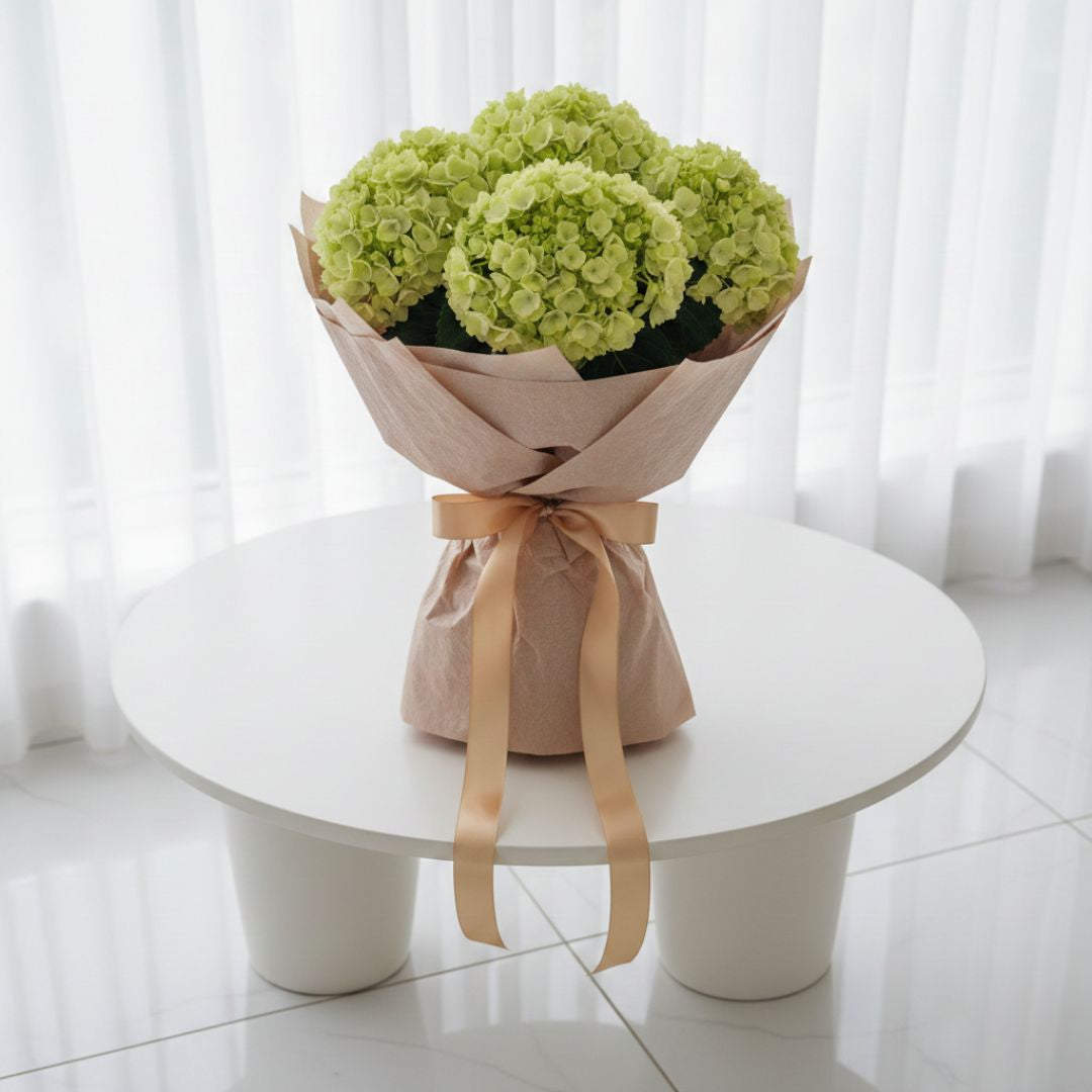 Emerald Elegance Hydrangea Bouquet