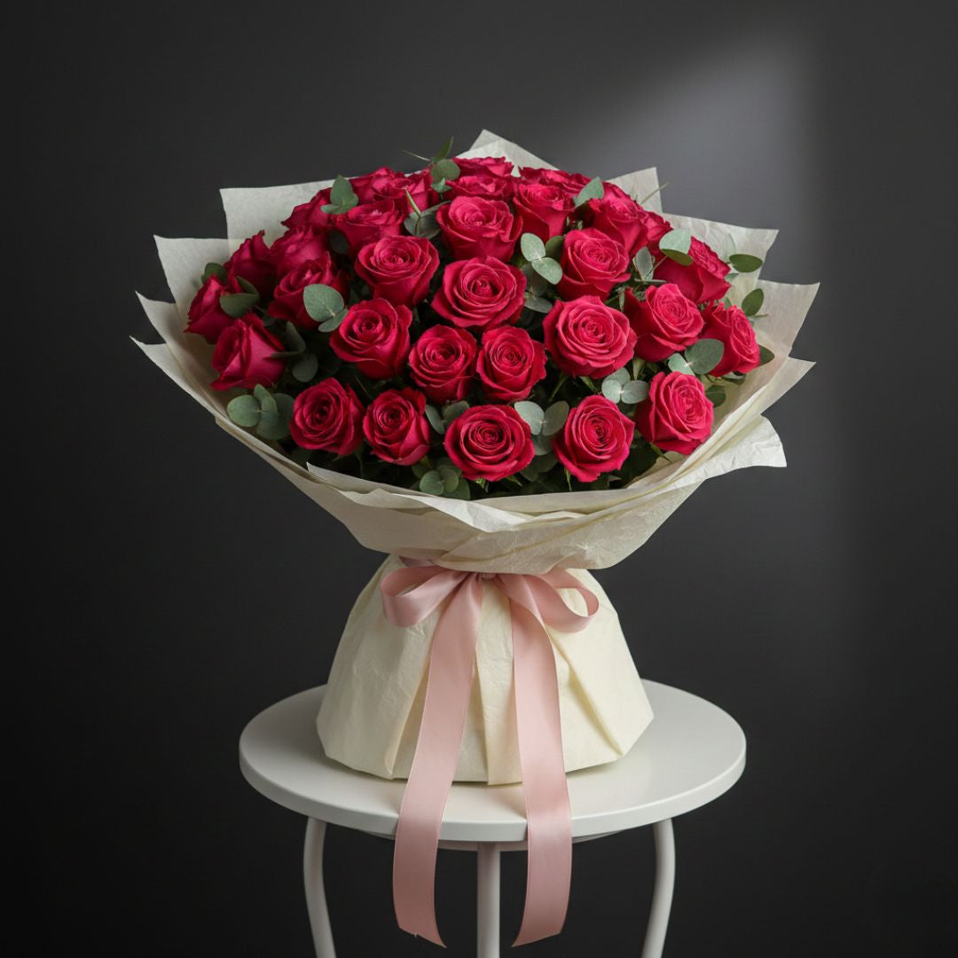 Valentine's Forever Love Pink Rose Bouquet