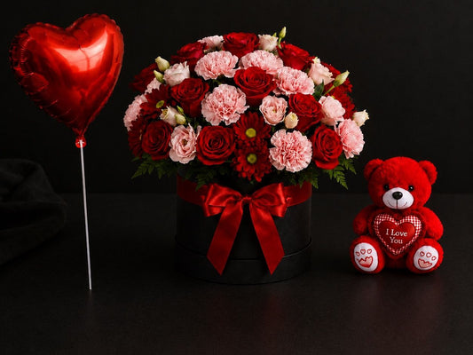 Romantic Bloom Teddy Surprise