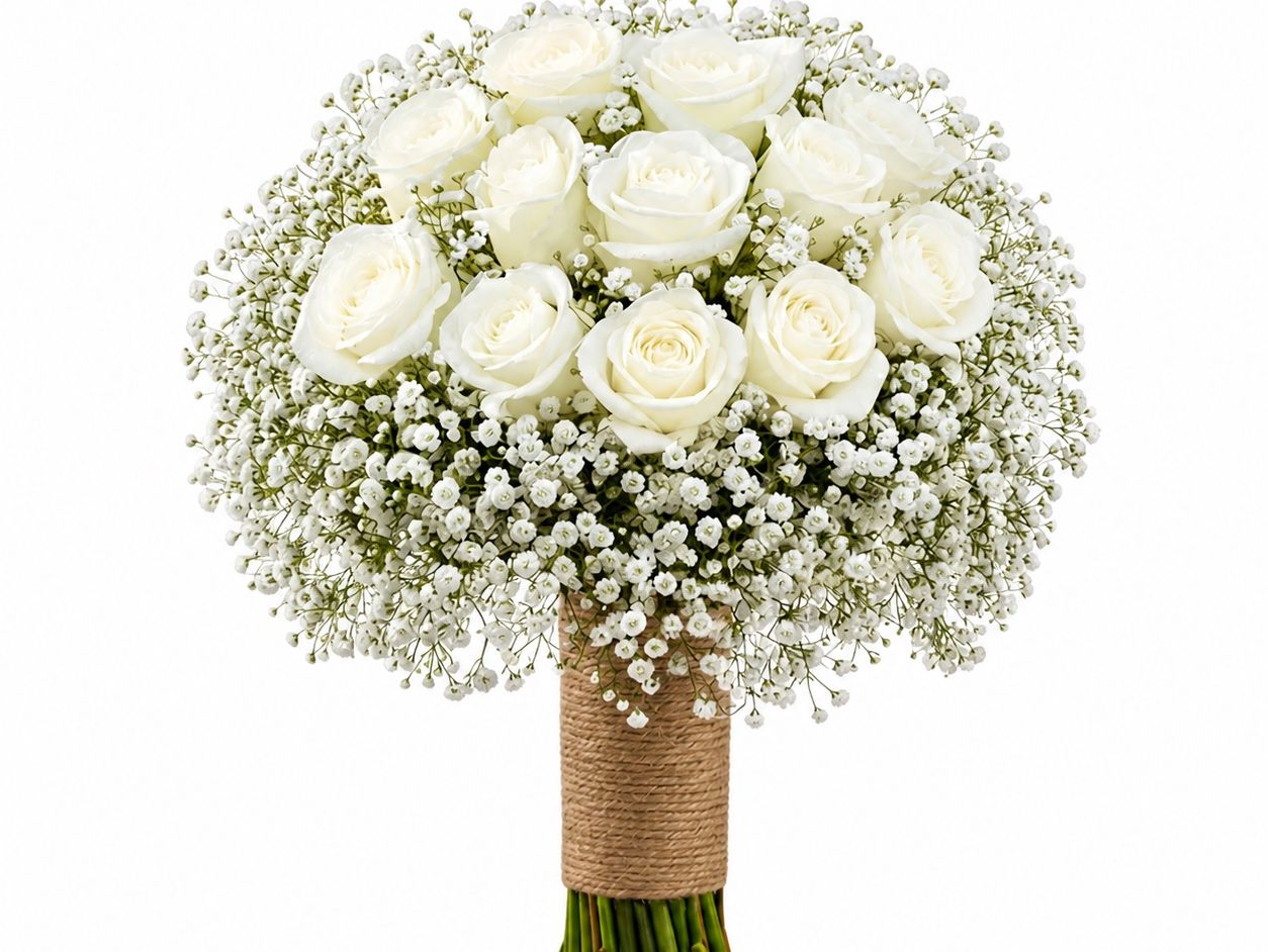 Heavenly Bride - Classic White Rose Bridal Bouquet