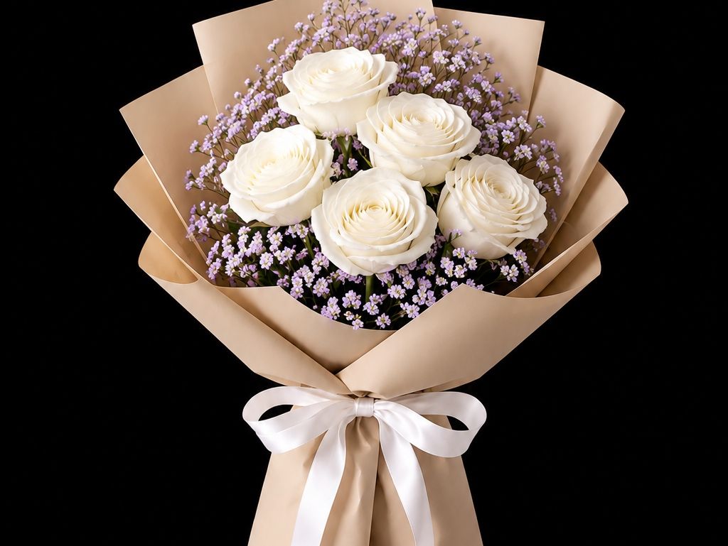 Ivory Lavender Elegance Bouquet