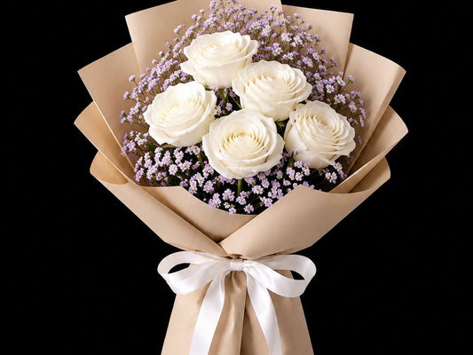 Ivory Lavender Elegance Bouquet