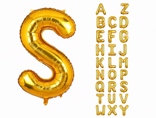 Letter helium Balloon Gold