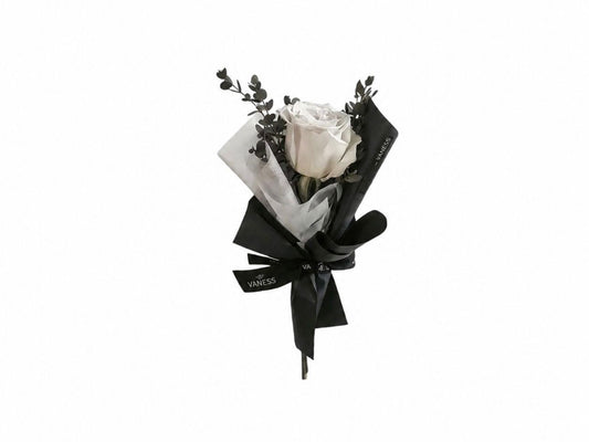 Single white rose