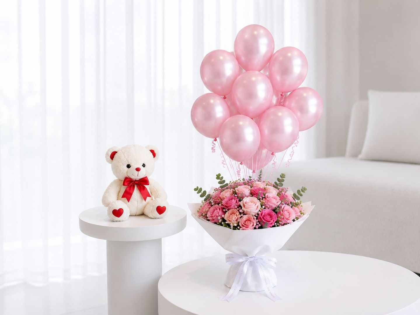 Pink Blossom Teddy Celebration
