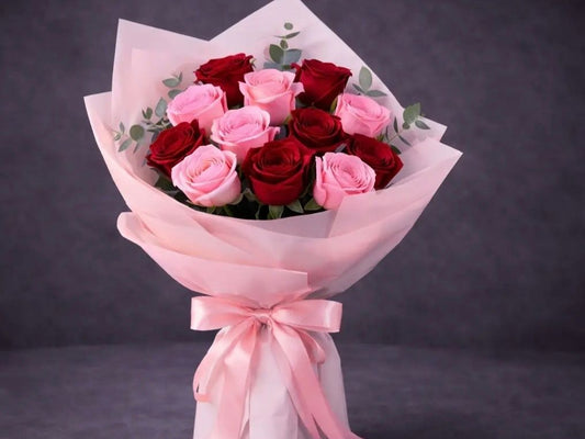 Red Pink Blush Roses