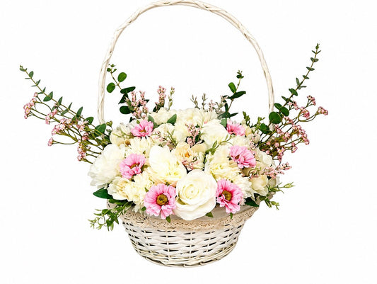Pink White Basket