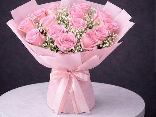 15 Pink Roses