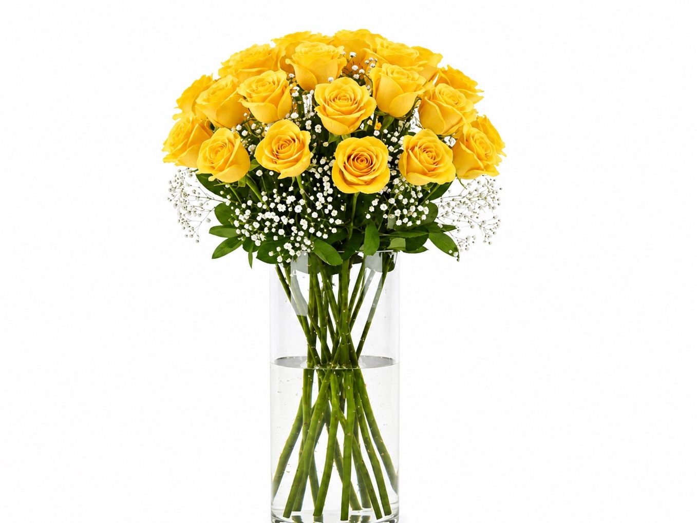 Golden Radiance Yellow Vase Arrangement